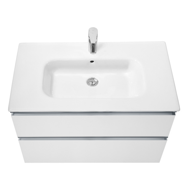 Тумба под раковину Roca The Gap 80 белый глянец 2 ящика A857399806