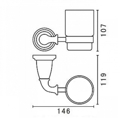 Держатель стакана Art&Max AM-E-2602-Cr