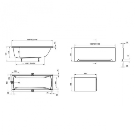 Акриловая ванна Ravak Classic (140x70)CA81000000