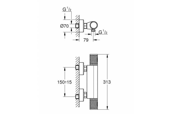 Термостат для душа GROHE Precision Feel 34790 000 (34790000)