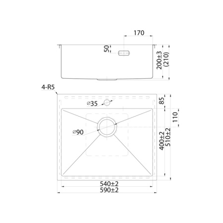 Мойка IDDIS Haze 590*510 сатин (HAZ59S0i77)