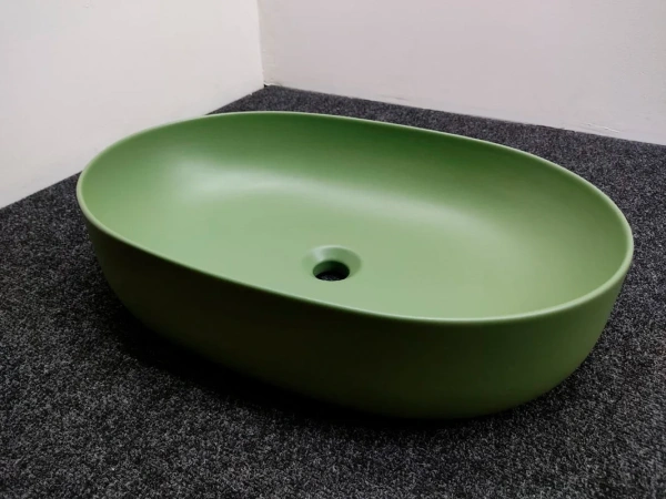 Раковина накладная (60х40) Kerasan Nolita 534311 зеленый матовый
