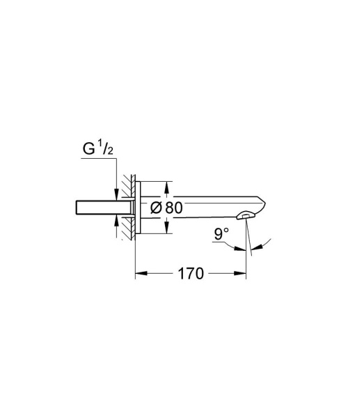 Излив для ванны Grohe Eurodisc Cosmopolitan 13278 002 (13278002) хром