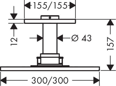 Верхний душ Axor Univ ShowerSolutions 35316000