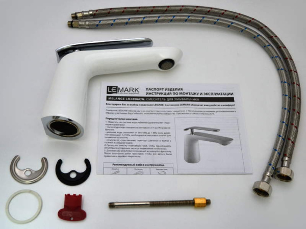 Смеситель для раковины Lemark Melange (LM4906CW) Смеситель для раковины Lemark Melange (LM4906CW)