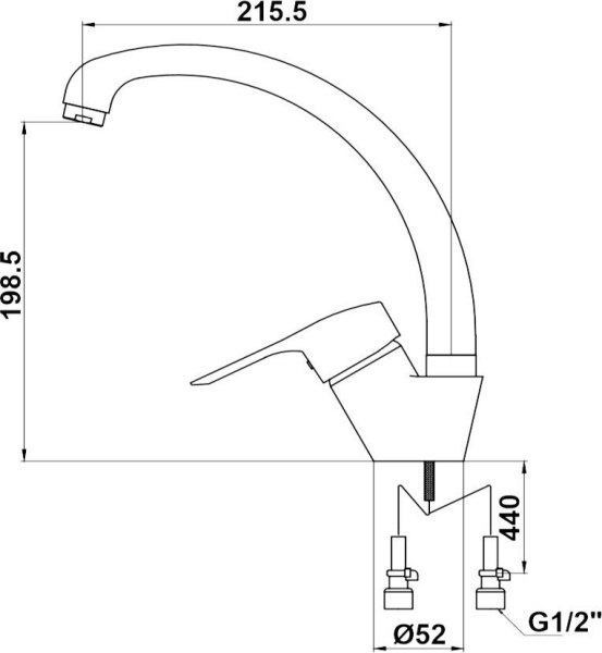 Смеситель для кухонной мойки  KAISER City (21544)