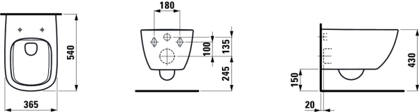 Унитаз подвесной Laufen Palomba 8.2080.2.000.000.1