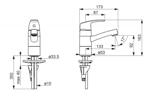 Смеситель для раковины Oras Safira 1015F Смеситель для раковины Oras Safira 1015F