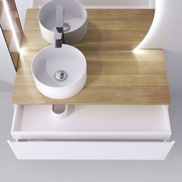 Тумба под раковину Jorno Solis new 120  SolN.01.120/P/W/JR