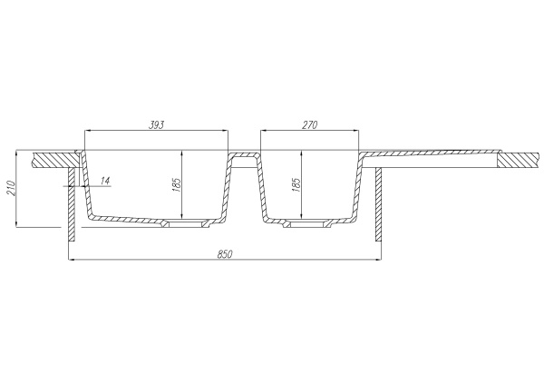 Кухонная мойка Aquaton Торина 1A712032TR250 серый шелк