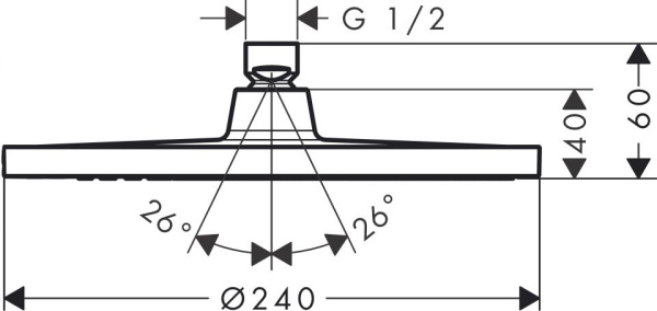Верхний душ Hansgrohe Crometta S 26725000