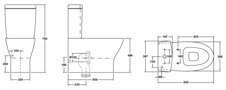 Чаша унитаза Gala Jazz 28160 (72884)