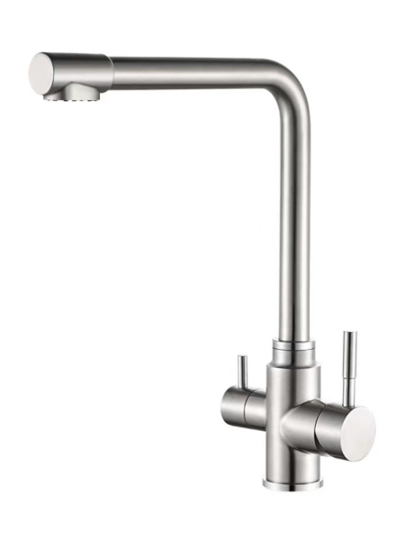 Смеситель для кухни однорычажный с каналом для питьевой воды Orange Boni M15-008ni никель