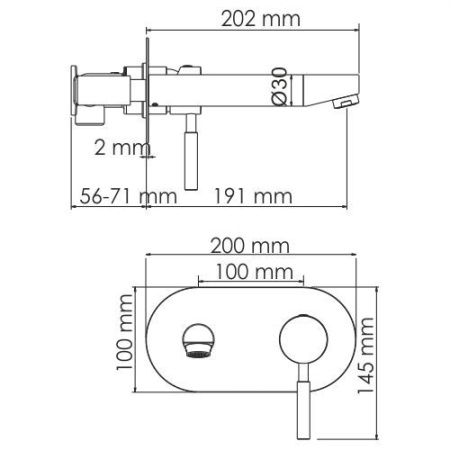 Встраиваемый смеситель  для раковины WasserKRAFT Main 4130