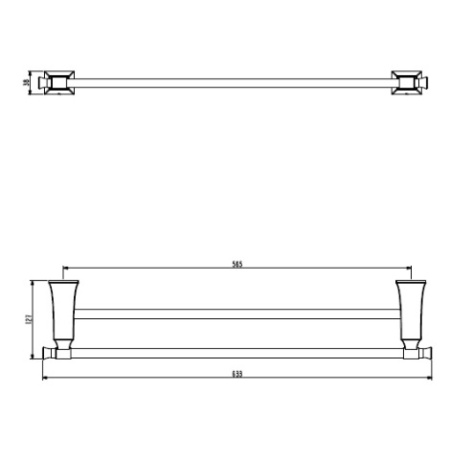 Полотенцедержатель 63,3 см Art&Max Genova AM-M-035-CR