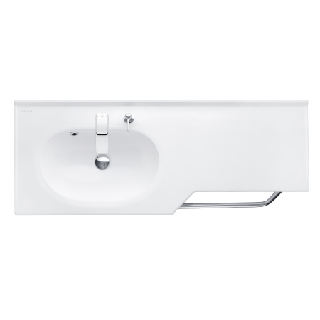 Раковина Aquaton Отель 2/127 левая белая с навесами 1A70113WOT01L