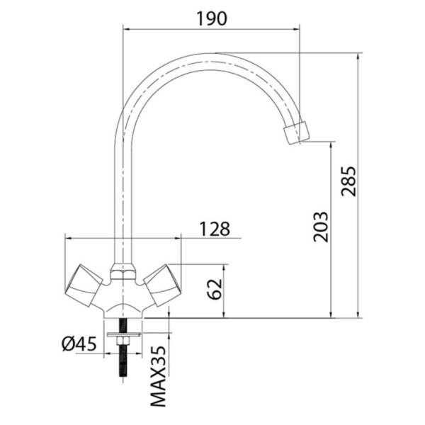 Смеситель для кухни Milardo Tring (TRISB0JM05)