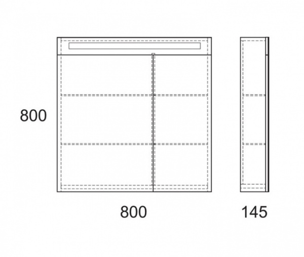 Зеркальный шкаф Nyborg 80 с LED подсветкой OW06.07.00