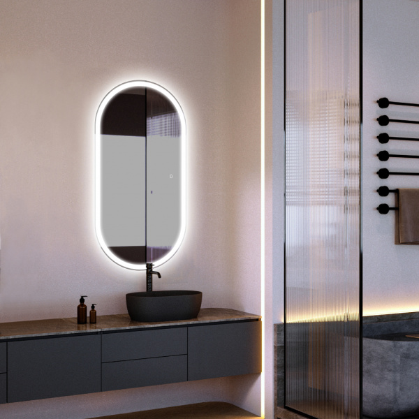 Зеркало ABBER Kontur AG6303S-1.0 с подсветкой, сенсорный выключатель, диммер