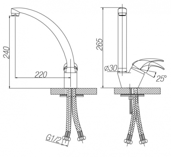 Смеситель для кухни Paulmark Holstein Ho212014 Смеситель для кухни Paulmark Holstein Ho212014