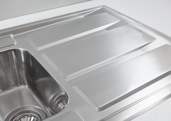 Кухонная мойка из нержавеющей стали с корзинчатым вентилем, оборачиваемая, 1,5 чаши, Grohe K400+ 31569 SD0 (31569SD0)