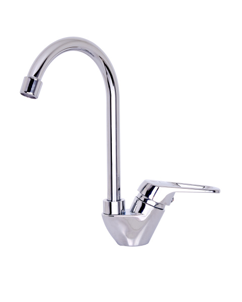 Смеситель для кухни однорычажный полимерный OneLife P11-001cr хром