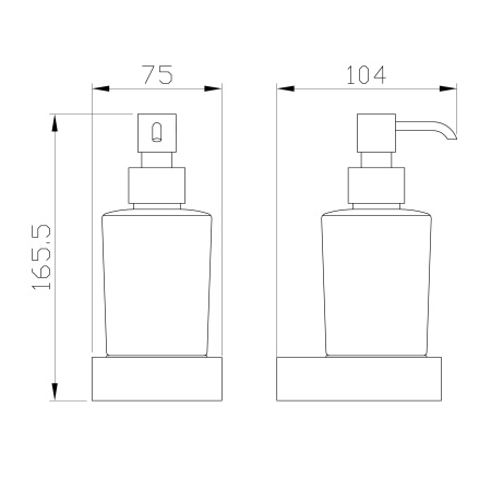 Дозатор мыла WONZON & WOGHAND LOTTE, брашированное золото WW-8333-BG