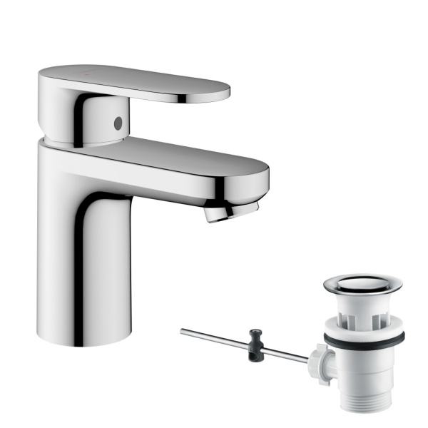 Смеситель для раковины с донным клапаном Hansgrohe Vernis Blend 71550000 хром