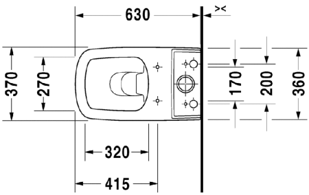 Чаша Унитаза напольный Duravit DuraStyle 2155090000 без сиденья