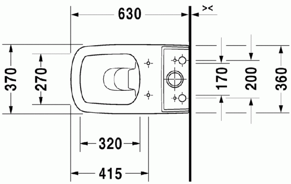 Чаша Унитаза напольный Duravit DuraStyle 2155090000 без сиденья