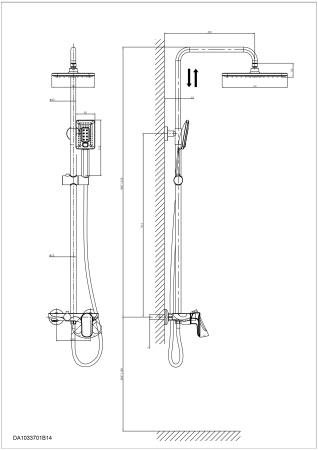 Душевая система D&K Venice Baciano (DA1033701B14)