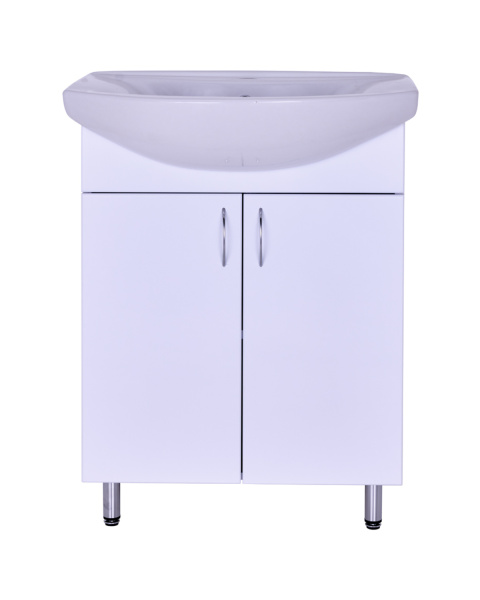 Тумба напольная с раковиной Orange Лайт LA-60TUW+GR белый