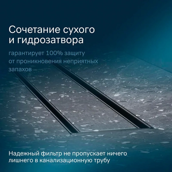 Душевой лоток с решеткой под плитку 60 см Am.Pm MasterFlow W01SC-U11-060-04BM черный матовый