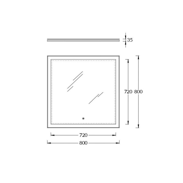 Зеркало (80х80) Kerama Marazzi Mio Mi.P.80