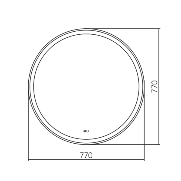 Зеркало (77х77) Silver Mirrors  Перла ФР-00001045