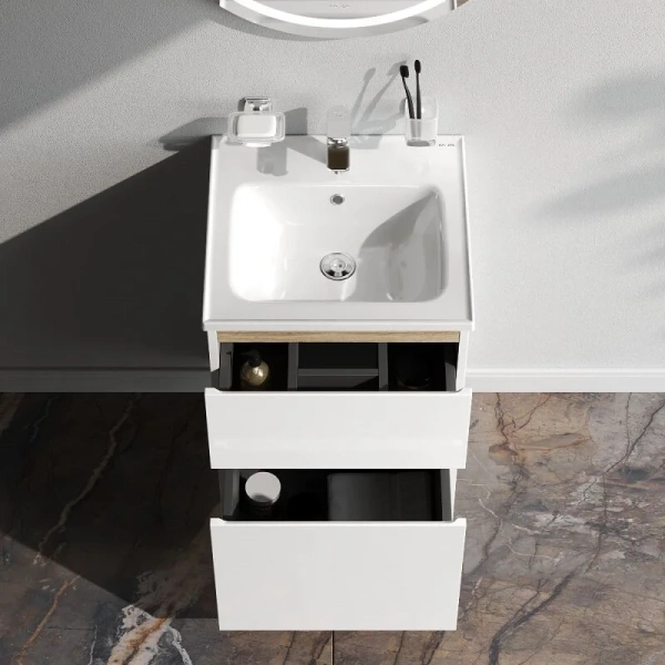 Тумба без раковины 50 см Am.Pm Sense M85AFSX0502WG белый глянец