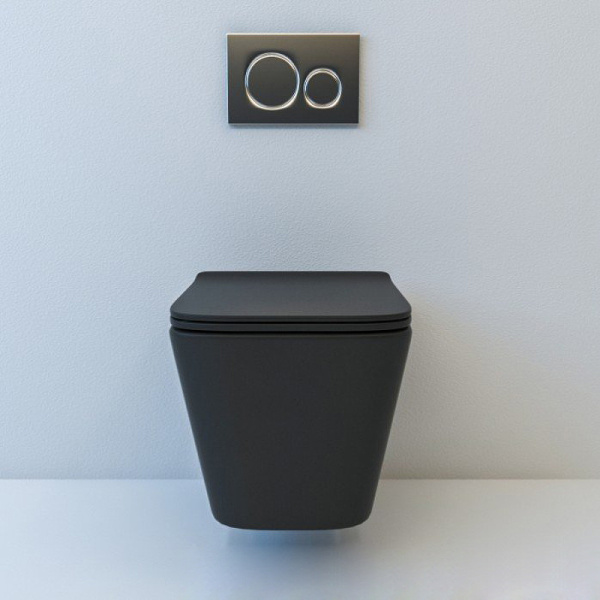 Подвесной безободковый унитаз с сиденьем микролифт beWash Kraft BKWHR105510