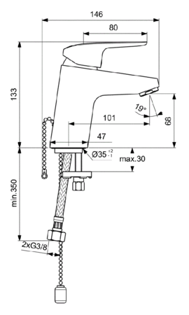 Смеситель для раковины Ideal Standard Ceraflex B1709AA