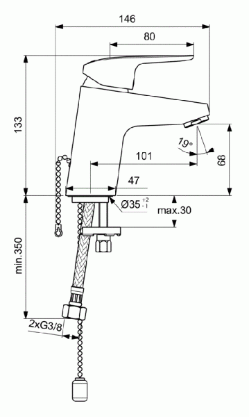 Смеситель для раковины Ideal Standard Ceraflex B1709AA