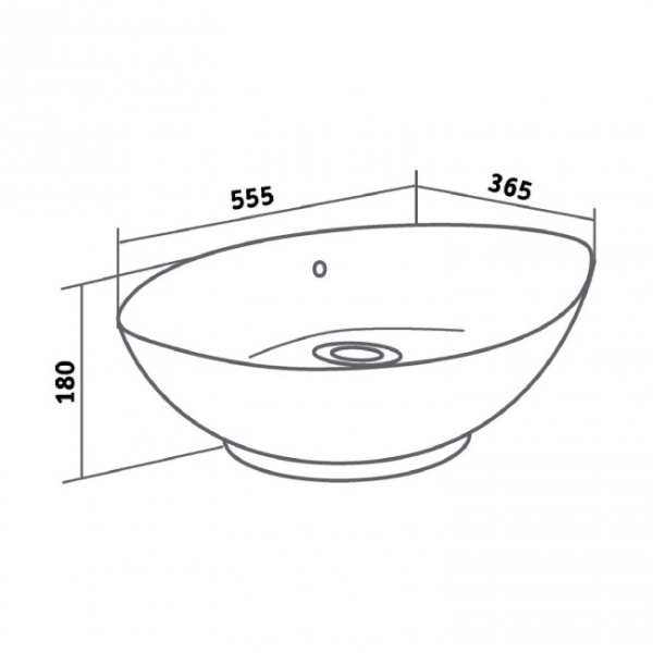 Раковина RUNO накладной Kirovit Гамма 56 (УТ000001781)