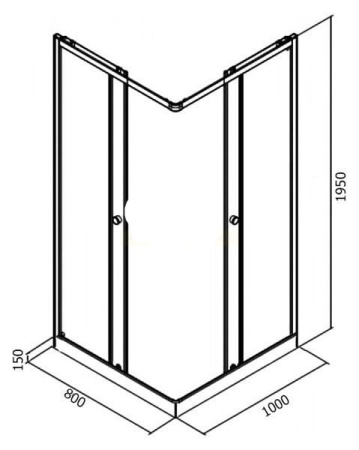 Душевой уголок Parly Quadro 81R
