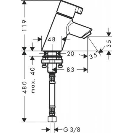 Кран для холодной воды Hansgrohe Talis 13132000 хром