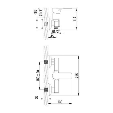 Смеситель для душа Lemark Plus Grace (LM1503C)