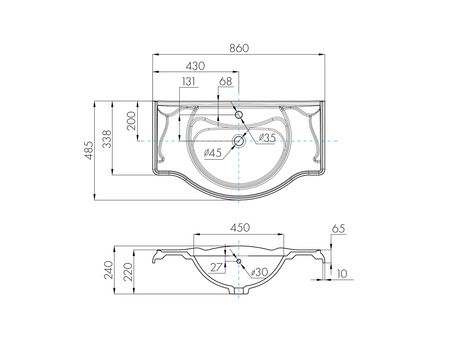 Раковина Aquaton Лаура 85 1A706731LU010