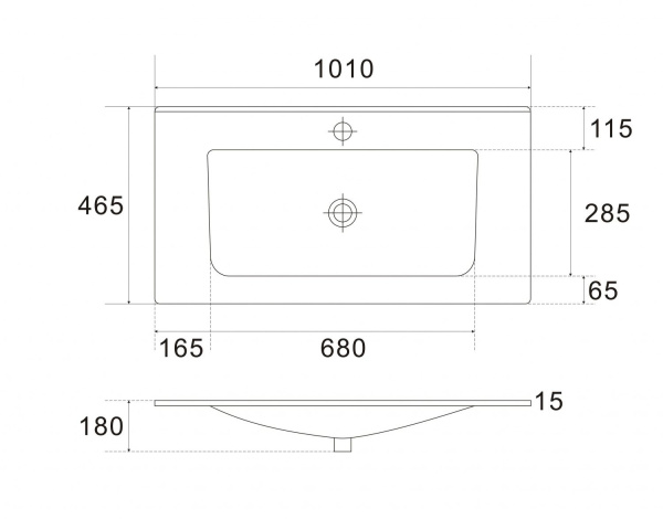 Раковина керамическая (100x46) Art&Max AM7117-100