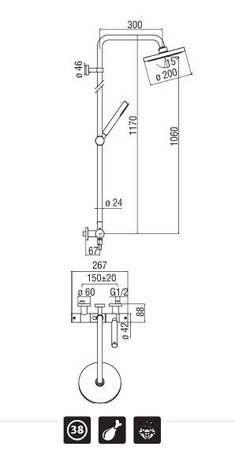 Душевая система Nobili Live LV00030/30CR