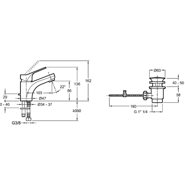 Смеситель для раковины Jacob Delafon Brive E75760-CP