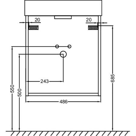 Тумба под раковину Jacob Delafon Tolbiac 50 EB1378-E75