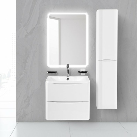 База под раковину BelBagno ACQUA-600-2C-SO-BL подвесная Bianco Lucido