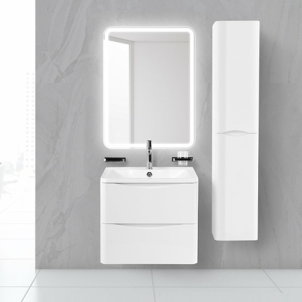 База под раковину BelBagno ACQUA-600-2C-SO-BL подвесная Bianco Lucido